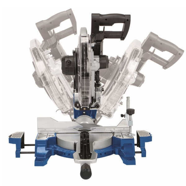 Scheppach Kappsäge-Zugsäge-Gehrungssäge HM140L mit Laser beidseitig neigbar inkl. 2.Sägeblatt