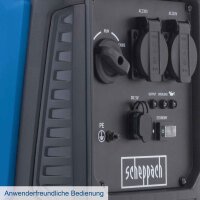 Scheppach SG2500i Stromerzeuger Inverter leise 71,4dB 3PS 2000W 4-Takt Benzin