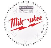 Milwaukee Kreissägeblatt Sägeblatt 190/30mm 54Z...