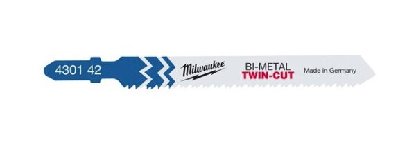 Milwaukee Stichsägeblatt Sägeblatt 91/2,5-1,8mm TWIN CUT 5 Stück