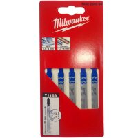 Milwaukee Stichsägeblatt Sägeblatt T118A 55x1.2mm Metall 5 Stück