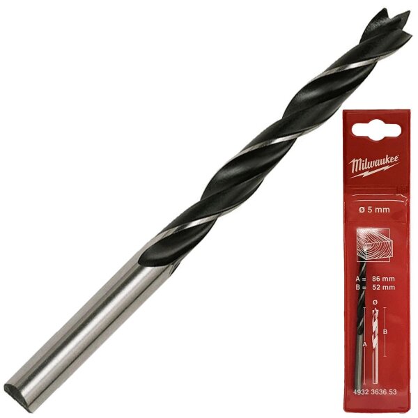 Milwaukee Holzspiralbohrer Spiralbohrer Bohrer 5x86mm 1 Stück