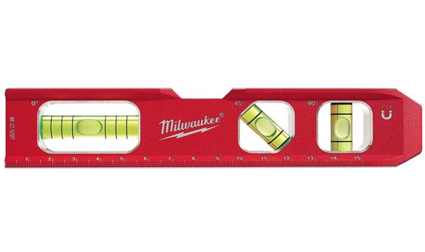 Milwaukee 4932459097 Kompakt Wasserwaage Torpedo 45° & 90° magnetisch Messlänge