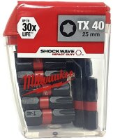 Milwaukee 4932430889 Schrauberbit 25mm Bohrer Shockwave TX40
