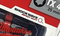 Milwaukee 4932430889 Schrauberbit 25mm Bohrer Shockwave TX40
