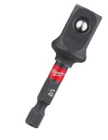 Milwaukee Schlagschrauber Adapter 1/4` Sechskant auf 1/2` Vierkant Einsatz 50mm
