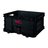Milwaukee Packout Crate Werkzeugkasten Transportbox leer 22 kg Nutzlast schwarz
