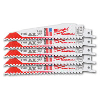 Milwaukee S&auml;bels&auml;geblatt S&auml;geblatt Holz 150x5mm 5 St&uuml;ck 48005021