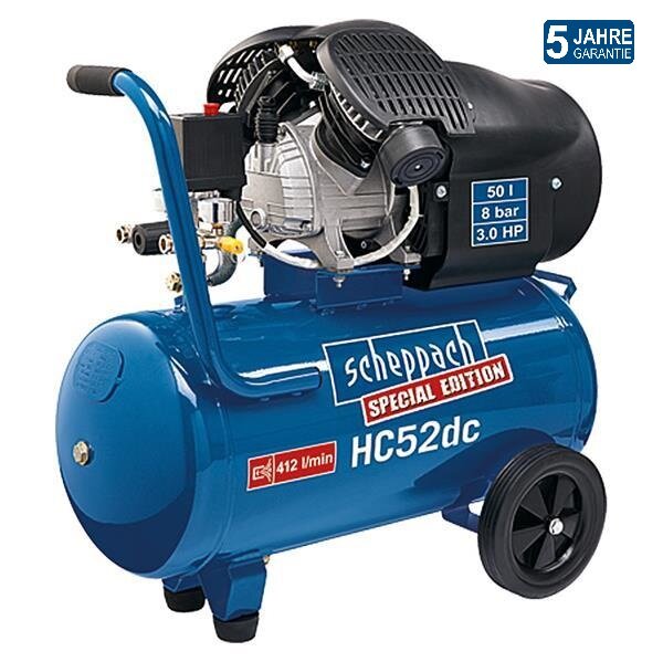 Scheppach HC52DC Kompressor Druckluft 2200W 8 Bar 50L