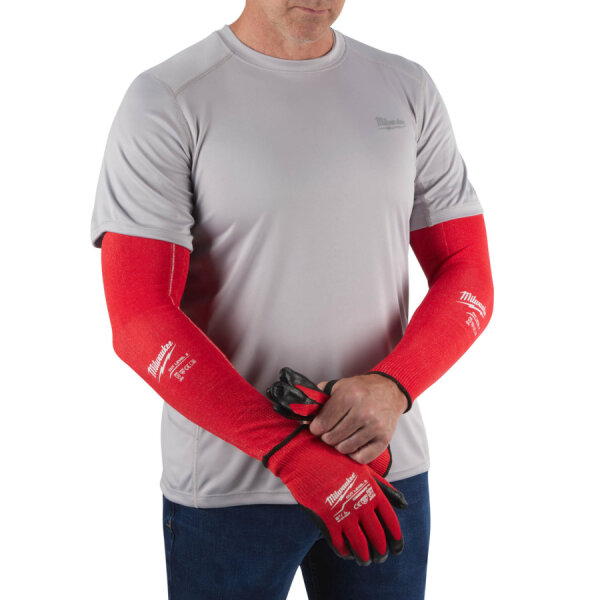 Milwaukee Arm-Schnittschutz Klasse C 40cm Rot