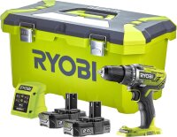Ryobi R18DD3-220T 18V ONE+ Akku-Bohrschrauber Set mit 2x...