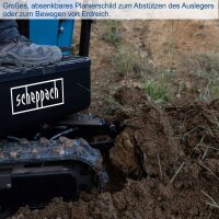 Scheppach EXC815 Mini-Bagger Benzin 2330mm Grabweite 8,5PS Kettenantrieb