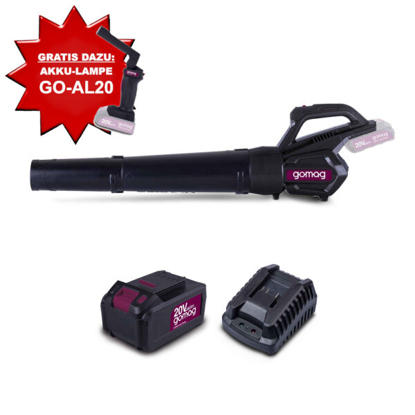 Gomag GO-LAB700 Akku-Laubbläser Bläser 516m3/h 20V inkl. Zubehör