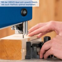 Scheppach HBS25 Bands&auml;ge Schnitth&ouml;he 80mm mit Querschneidlehre und Schiebestock