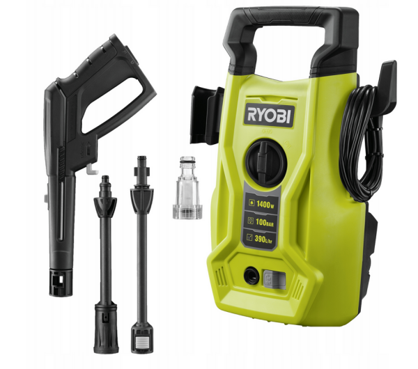 Ryobi RY100PWA Elektro-Hochdruckreiniger 100Bar 1400W 390L/h