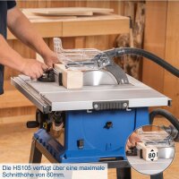 Scheppach HS105 Tischkreissäge 2kW Schnitthöhe 75mm Untergestell + Verbreiterung