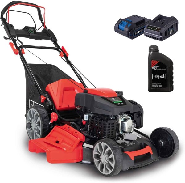 Scheppach MS225-56E Benzin-Rasenm&auml;her M&auml;her 6PS 56cm 65L E-Start inkl. 0,6L &Ouml;l
