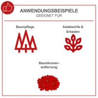 Scheppach PCS26 Benzin-Baumpflegesäge 7 kW 0,95PS Seilzugstarter 25,4cm Schwert