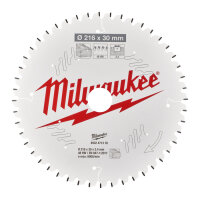 Milwaukee Kreissägeblatt Sägeblatt 216/30mm 48Z Holz 4932471316