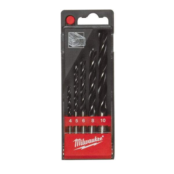 Milwaukee Holzbohrerkassette Bohrer-Set 5-teilig 4932352465