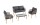 Prestige Home Loungem&ouml;bel-Set 4tlg. Rope mit Polsterauflagen Grau Outdoor
