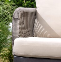 Prestige Home Loungem&ouml;bel-Set 4tlg. Rope mit Polsterauflagen Taupe Outdoor