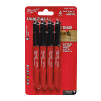 Milwaukee INKZALL Permanentmarker schwarz 4 Stück
