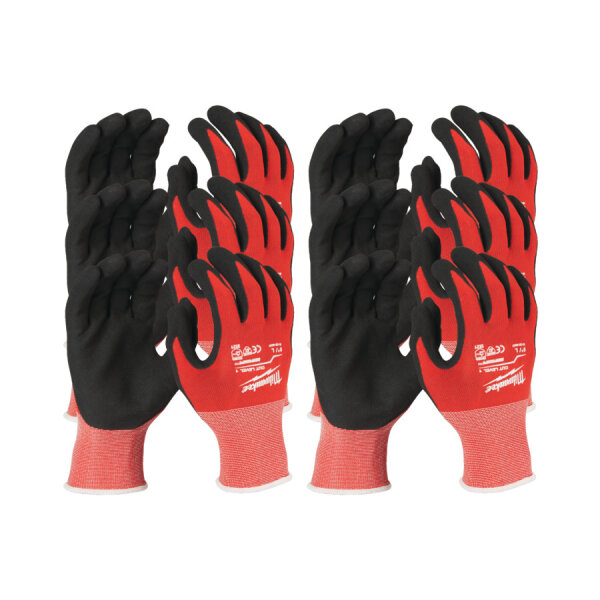 Milwaukee Schnittschutzhandschuhe Klasse 1 Größe L/9 (12 Paar)