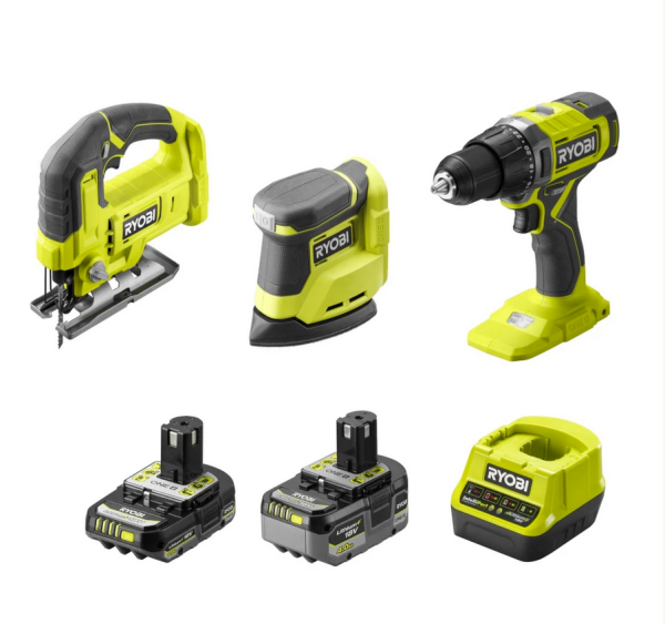 Ryobi R18CK3-242G Akku-Werkzeug-Set Combo Kit Maschinen-Set ONE+ 18V