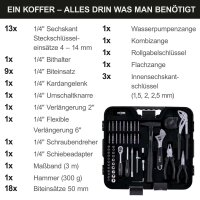 Scheppach WZB99-BE Werkzeugkoffer Werkzeugset Handwerkzeuge Bestückt 90-tlg.