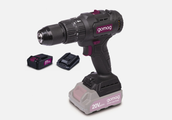 Gomag GO-SBS60BL Akku-Schlagbohrschrauber 20V 60Nm Drehmoment inkl. Zubehör