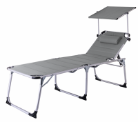 SolaxSunshine SLS-KSL200 Sonnenliege Liege grau bis 110kg...