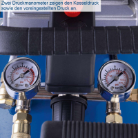 Scheppach DAC50 Kompressor Druckluft 50L 8bar 196L/min 1500W 230V
