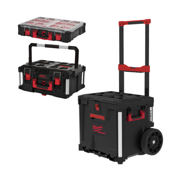 Milwaukee PACKOUT 3-tlg. Starter-Set 3: Trolley, Koffer, 0