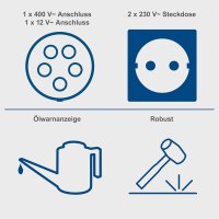Scheppach SG7100x Benzin-Stromerzeuger E-Start 5400W 12PS inkl Fahrvorrichtung