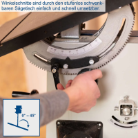Scheppach BASA3 Bandsäge 400V 700W 205mm...