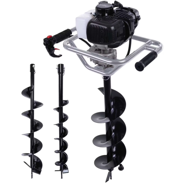 Scheppach BAG2000-BE Benzin-Erdbohrer Bohrer 1,97PS 800mm Tiefe inkl. 3x Bohrer