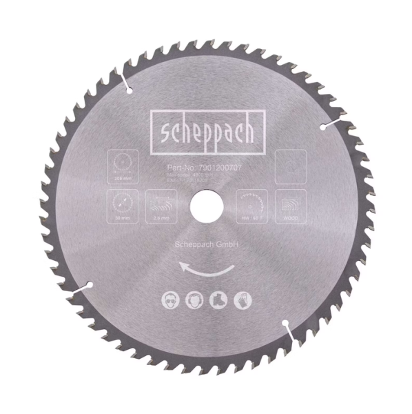 Scheppach HW Kreissägeblatt Sägeblatt Ø 305x30x1,8 mm 60 Zähne
