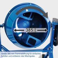 Scheppach MIX125 Betonmischer Mischer Zementmischer 230V 550W 125L Ø38,5cm