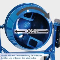 Scheppach MIX140 Betonmischer Mischer Zementmischer 230V 550W 140L Ø385mm