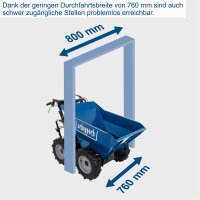 Scheppach DP3000 Dumper 5.6PS Nutzlast 300 kg Allrad 4x4 Benzin Schubkarre