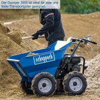 Scheppach DP3000 Dumper 5.6PS Nutzlast 300 kg Allrad 4x4 Benzin Schubkarre