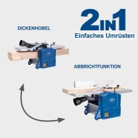 Scheppach HMS1080 HOBEL Abricht & Dickenhobel Hobelmaschine 254 mm 230 V 1500 W
